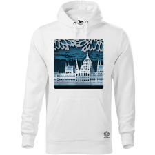 Magnolion Kivágott papír művészet Budapest v4 férfi pulóver - 19 szín, S-5XL férfi pulóver, kardigán