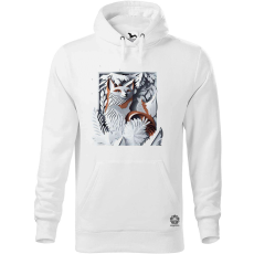 Magnolion Kivágott papír művészet róka v4 férfi pulóver - 19 szín, S-5XL