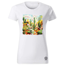 Magnolion Kocka kaktuszkert v8 női póló - 19 szín, XS-2XL