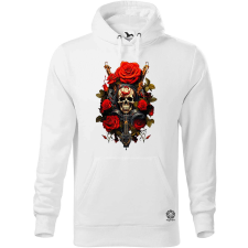 Magnolion Koponya és rózsák v1 férfi pulóver - 19 szín, S-5XL férfi pulóver, kardigán