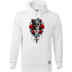 Magnolion Koponya és rózsák v2 férfi pulóver - 19 szín, S-5XL
