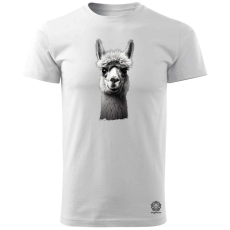 Magnolion Láma portré férfi póló - 19 szín, S-3XL