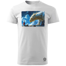 Magnolion Lány és sárkány v5 férfi póló - 19 szín, S-3XL
