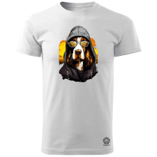 Magnolion Laza Basset Hound v1 férfi póló - 19 szín, S-3XL férfi póló