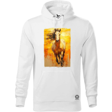 Magnolion Ló olajfestmény v3 férfi pulóver - 19 szín, S-5XL