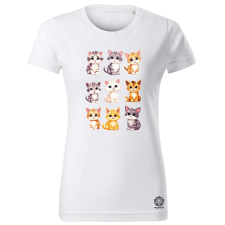 Magnolion Macska kollázs v12 női póló - 19 szín, XS-2XL női póló