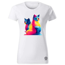 Magnolion Macska sziluett v7 női póló - 19 szín, XS-2XL női póló