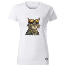 Magnolion Menő cica v3 női póló - 19 szín, XS-2XL női póló