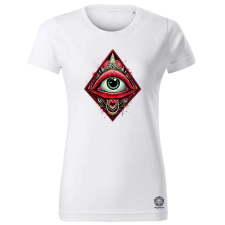 Magnolion Mindent látó szem matrica v2 női póló - 19 szín, XS-2XL női póló