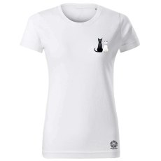 Magnolion Minimál cicák zseb v2 női póló - 19 szín, XS-2XL