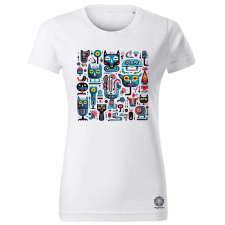 Magnolion Minimál spgraffito firkák v3 női póló - 19 szín, XS-2XL női póló