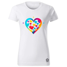 Magnolion Minimál szív v4 női póló - 19 szín, XS-2XL női póló