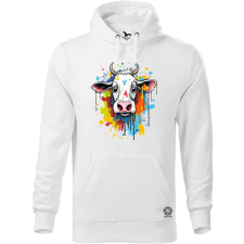 Magnolion Minimál tehén v3 férfi pulóver - 19 szín, S-5XL férfi pulóver, kardigán