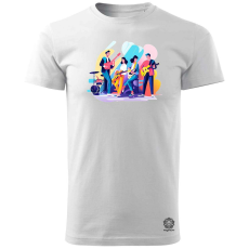 Magnolion Minimalista funky banda v2 férfi póló - 19 szín, S-3XL
