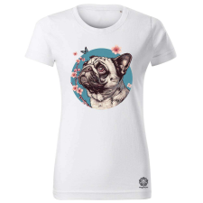 Magnolion Mopsz és pillangó v4 női póló - 19 szín, XS-2XL női póló