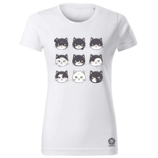 Magnolion Morci cica kollázs v1 női póló - 19 szín, XS-2XL női póló
