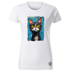 Magnolion Neoexpresszionista macska v9 női póló - 19 szín, XS-2XL
