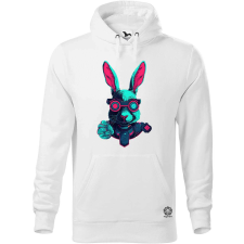 Magnolion Neon cyberpunk nyuszi v4 férfi pulóver - 19 szín, S-5XL férfi pulóver, kardigán