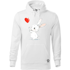 Magnolion Nyuszi szíves lufival v3 férfi pulóver - 19 szín, S-5XL férfi pulóver, kardigán