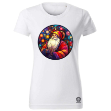 Magnolion Ólomüveg Santa v3 női póló - 19 szín, XS-2XL női póló