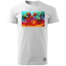 Magnolion Pálmák papírművészet v3 férfi póló - 19 szín, S-3XL
