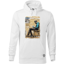 Magnolion Papír kollázs művészet v5 férfi pulóver - 19 szín, S-5XL férfi pulóver, kardigán