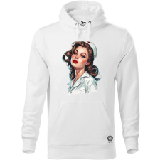 Magnolion Pin-up girl portré v13 férfi pulóver - 19 szín, S-5XL férfi pulóver, kardigán