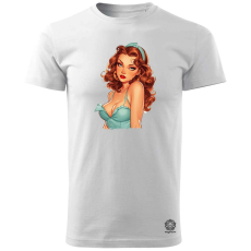 Magnolion Pin-up girl portré v1 férfi póló - 19 szín, S-3XL