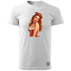 Magnolion Pin-up girl portré v3 férfi póló - 19 szín, S-3XL