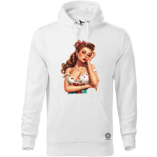 Magnolion Pin-up girl portré v5 férfi pulóver - 19 szín, S-5XL férfi pulóver, kardigán