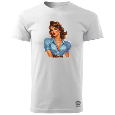 Magnolion Pin-up girl portré v8 férfi póló - 19 szín, S-3XL férfi póló