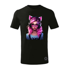 Magnolion Pink gamer macskalány v6 gyerek póló - 11 szín, 4-12 éves