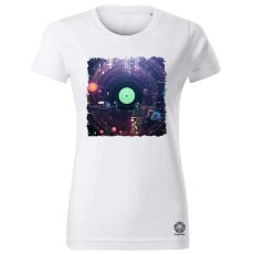 Magnolion Pixelart bakelit az űrben v5 női póló - 19 szín, XS-2XL