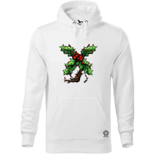 Magnolion Pixelart fagyöngy piros férfi pulóver - 19 szín, S-5XL férfi pulóver, kardigán