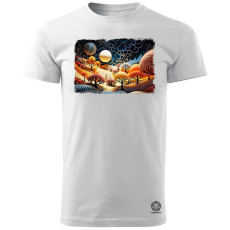 Magnolion Pointillizmus Erdő szélén férfi póló - 19 szín, S-3XL