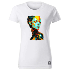 Magnolion Pop art cyberpunk portré v1 női póló - 19 szín, XS-2XL