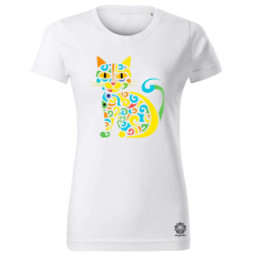 Magnolion Pop art graffiti macska v1 női póló - 19 szín, XS-2XL