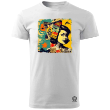 Magnolion Pop art kollázs v10 férfi póló - 19 szín, S-3XL férfi póló