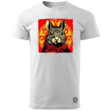 Magnolion Pop art mókus v4 férfi póló - 19 szín, S-3XL férfi póló