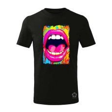 Magnolion Pop art száj v4 gyerek póló - 11 szín, 4-12 éves