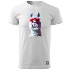 Magnolion Popart láma v1 férfi póló - 19 szín, S-3XL férfi póló