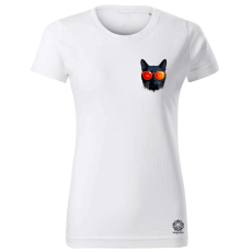 Magnolion Pozitív alakzat negatív tér macska zseb v1 női póló - 19 szín, XS-2XL