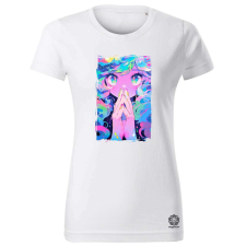 Magnolion Pszichedelikus anime lány v2 női póló - 19 szín, XS-2XL női póló