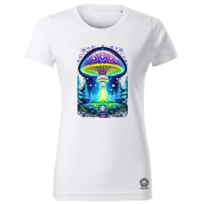 Magnolion Pszichedelikus gomba UFO v1 női póló - 19 szín, XS-2XL