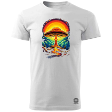 Magnolion Pszichedelikus gomba UFO v2 férfi póló - 19 szín, S-3XL férfi póló