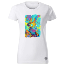 Magnolion Pszichedelikus nyuszi v31 női póló - 19 szín, XS-2XL