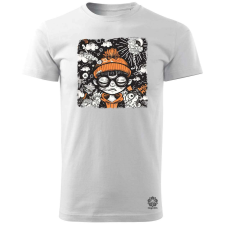 Magnolion Rajzfilm punk srác v15 férfi póló - 19 szín, S-3XL férfi póló