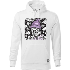 Magnolion Rajzfilm punk srác v17 férfi pulóver - 19 szín, S-5XL férfi pulóver, kardigán