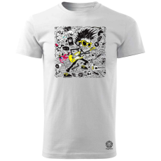 Magnolion Rajzfilm punk srác v19 férfi póló - 19 szín, S-3XL