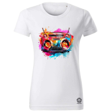 Magnolion Retró boombox v2 női póló - 19 szín, XS-2XL